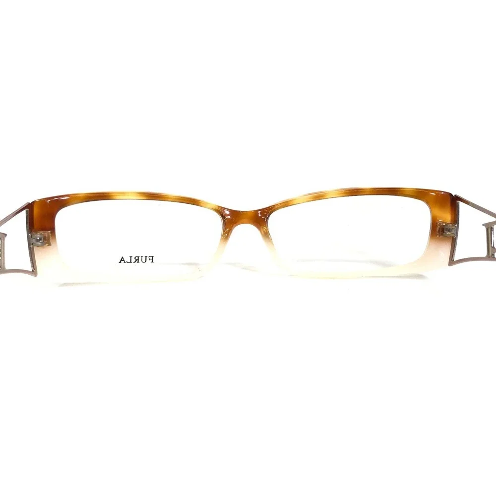 Furla Eyeglasses Frames TATIANA VU4553 COL.6FM Tortoise Ivory Gold 53-16-140